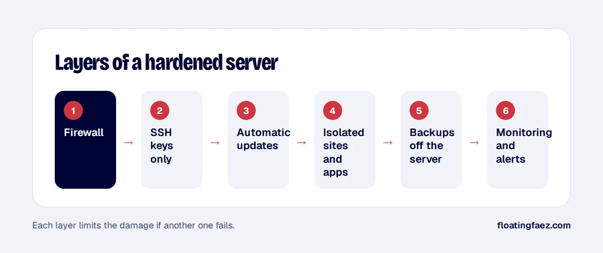 Layers of a hardened server